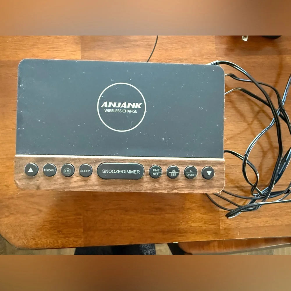 Anjank Wireless Charging Alarm Clock